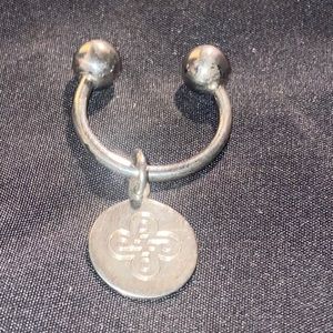 Vintage Tiffany & Co. 925 Sterling Silver Screw Ball Key Ring
